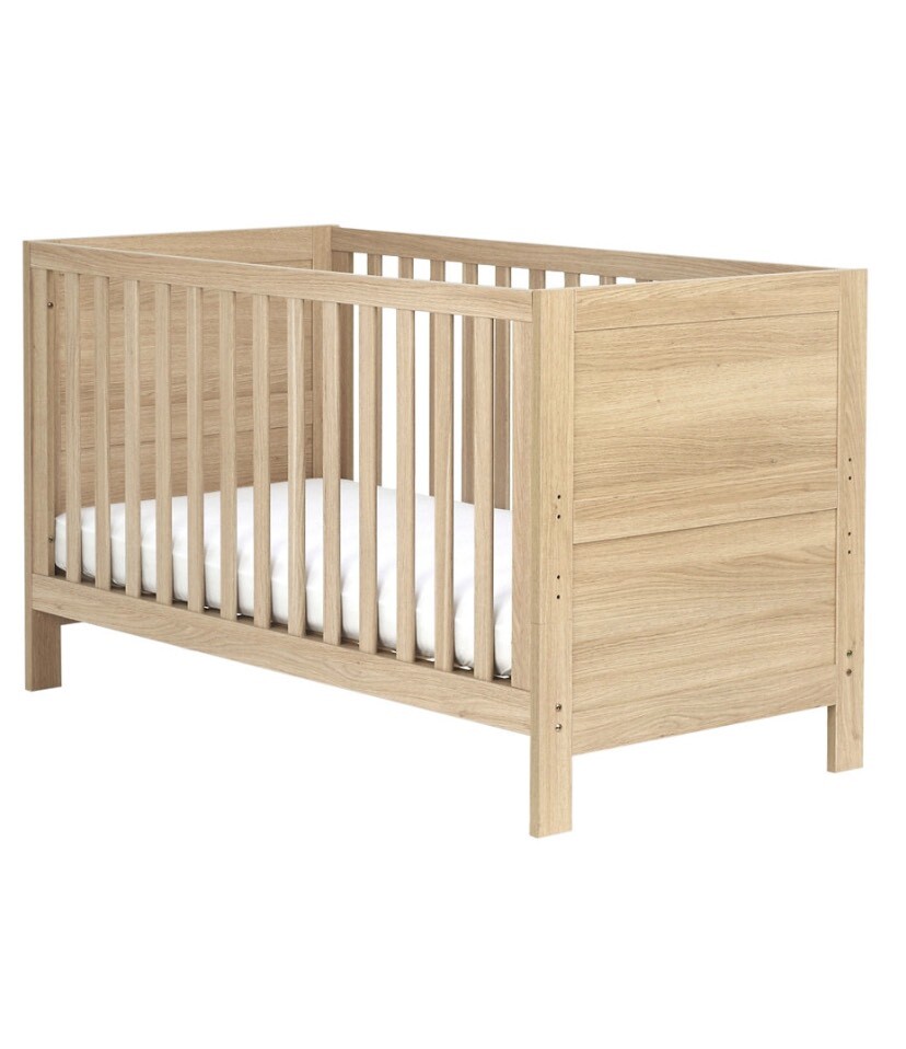 light oak cot bed